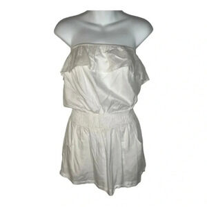 🤍 PARADISE‎ USA STRAPLESS WHITE ROMPER MEDIUM
